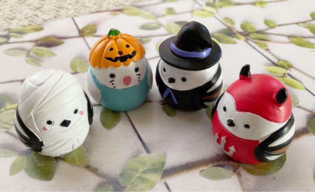 Amazon.co.jp: シマエナガ ハロウィン 置物 4点セット : ホーム＆キッチン